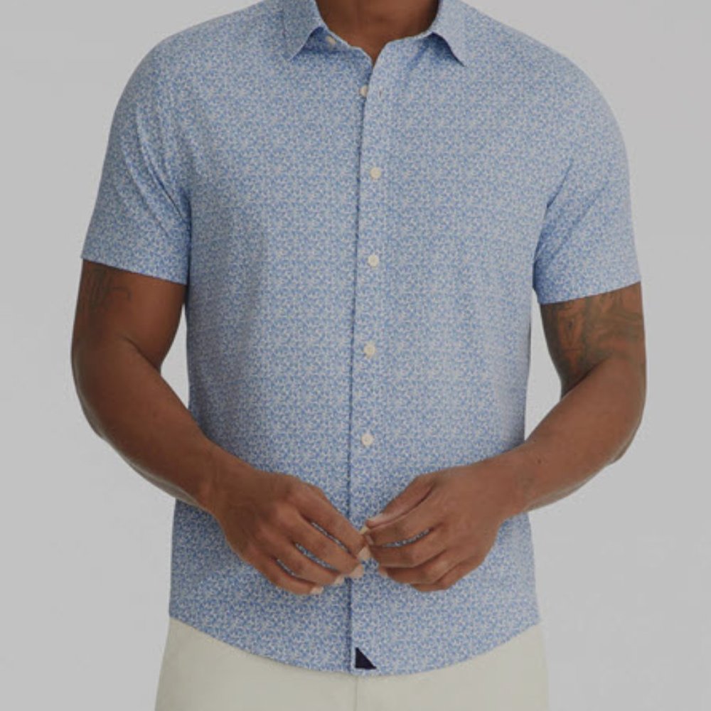 Untuckit Small Wrinkle-Free Performance Short-Sleeve Mavrud Shirt